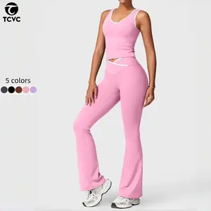 Women's 2&3 Piece High Waist Yoga Outfit Set - Buttery Soft Naked Feel Athletic Wear, Quick Dry Flare Leggings, Sports Bra & Workout Shorts for Gym, Fitness, Outdoor Sports