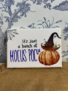 Halloween Hocus Pocus Canvas, spooky decor, Gothic, rustic