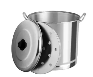 16 Quart Steamer with Aluminum Lid, Silver, all Aluminum