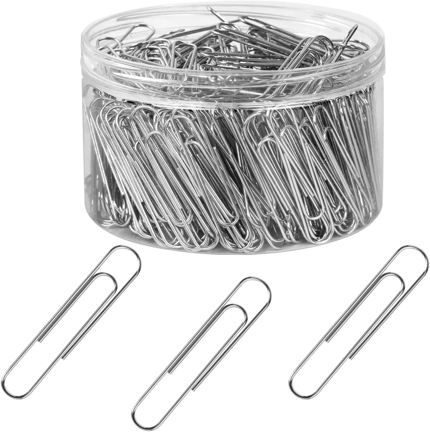 280 Pcs 50mm/2 Inches Silver Stainless Steel Large Paper Clips - Desk, DIY Projects Supplies, Easy to Install & Remove, Non-Slip Grip for Office Teachers