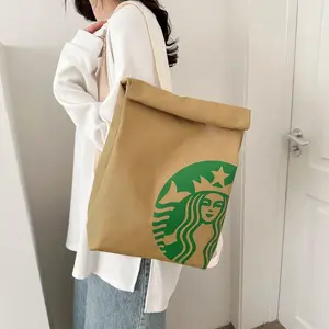 Tiktok Hot Mcdonald'S Backpack Canvas Shoulder Bag for Women Men Backpack Large Capacity Bag
