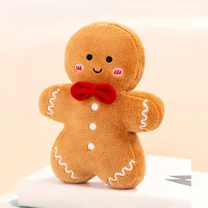 Christmas Gingerbread Plush - Soft Cushion-like Body with, Lightweight Holiday Decoration & Gift for Xmas Tree, Cookie Party Decorations - Cute Gingerbread for Man Doll, Gingerbread Decorations for Christmas, Festive Home Accent