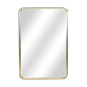 Cheungs 6080 Nuvelle Gold Metal Curved Rectangular Wall Mirror