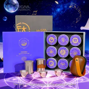 Limited Edition Magic Book Tea 218g 9 Different Teas With Titanium Tea Set Biluochun Green Tea,Peony White Tea,Sparrow Tongue,Jinjunmei Black Tea,Broken Silver,Puer,Shoumei White Tea,Silver Needle,Rock Tea