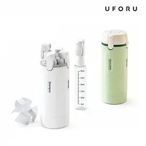 UFORU  4-in-1 Leak-Resistant Travel Bottles, 30ml Refillable Pump Dispenser Set with Foldable Pump Head, Portable Toiletry Containers for Shampoo, Lotion, Body Wash#SummerWins#dealsforyou