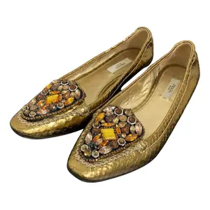 Pre-owned PRADA Others Small Leather Goods Bijou Metallic Leather Pumps