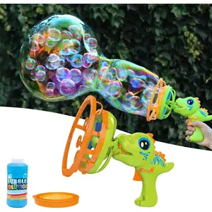 004-P  Bubble Gun Bubble Machine Dinosaur Bubble Blower Toy for Kids and Toddlers Bubble in Bubble Gun Party Favors Birthday Christmas Easter Gift for 3 4 5 6 7 8 9 Years Old Boys and Girls (Green)