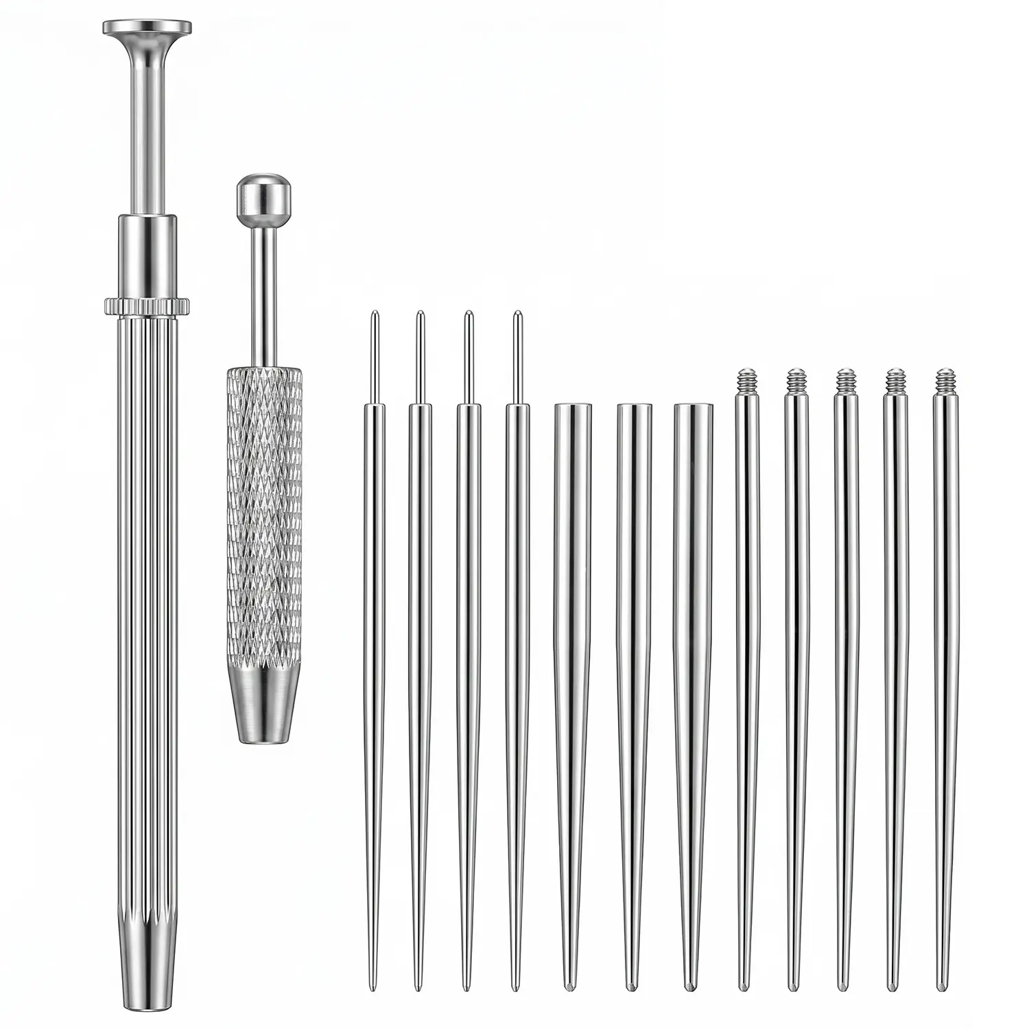 Body Piercing Jewelry Kit, Easy Grip Piercing Taper Set with Bead Gripper, Jewelry Insertion Accessories for Nose Rings, Ear Studs & Body Piercings