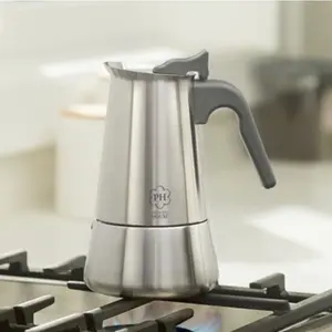 PH Stainless Steel Espresso Maker for Rich and Smooth Coffee - Perfect for Home and Office Use