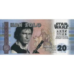 Star Wars Han Solo Bank Note in Folder