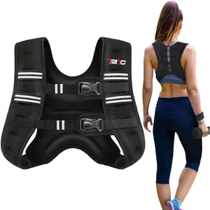 Weighted Vest Woman - 5lb/6lb/8lb/12lb/16lb/20lb/25lb/30lb ns Weight Vest for Walking, Strength Training Weight Vests for Men, Reflective Stripe Fitness Vest for Workout Running Jogging