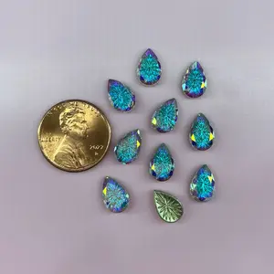Sparadise SUPER High Quality Crystal AB Large Tear Drop Cathedral Cut Nail Art