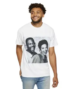 90's Love All The Nostalgia T-Shirt - Unisex Crew Neck Short Sleeve Fitted Casual Tshirt in Recycled Cotton Blend for Summer Wear