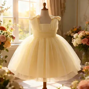 15 Kids Baby Christmas Princess Girl Dress Mesh Flower Girl Gown For Pageant Party Birthday Party Dress Suitable For Flower Girl Wedding Celebration