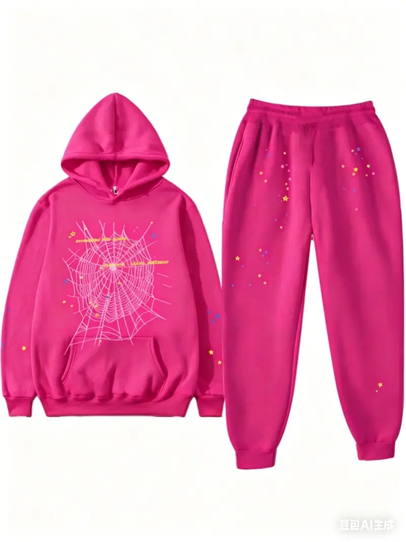 pink and brown sp5der hoodie - TikTok Shop