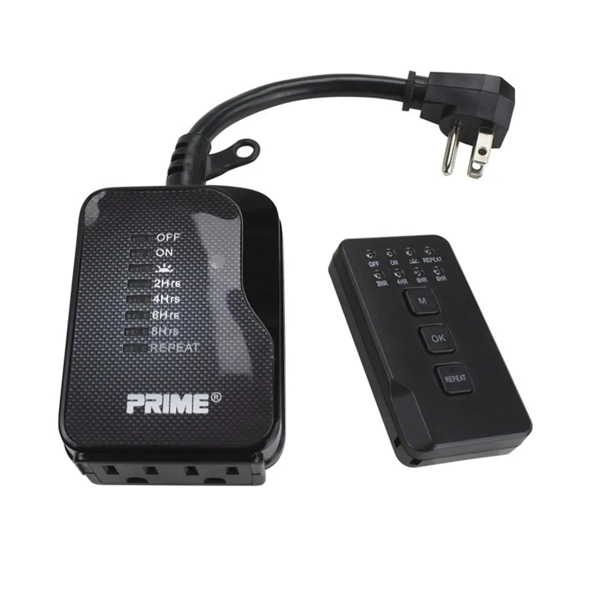 Prime Wire & Cable Outdoor 24 Hour Timer with Remote, Black