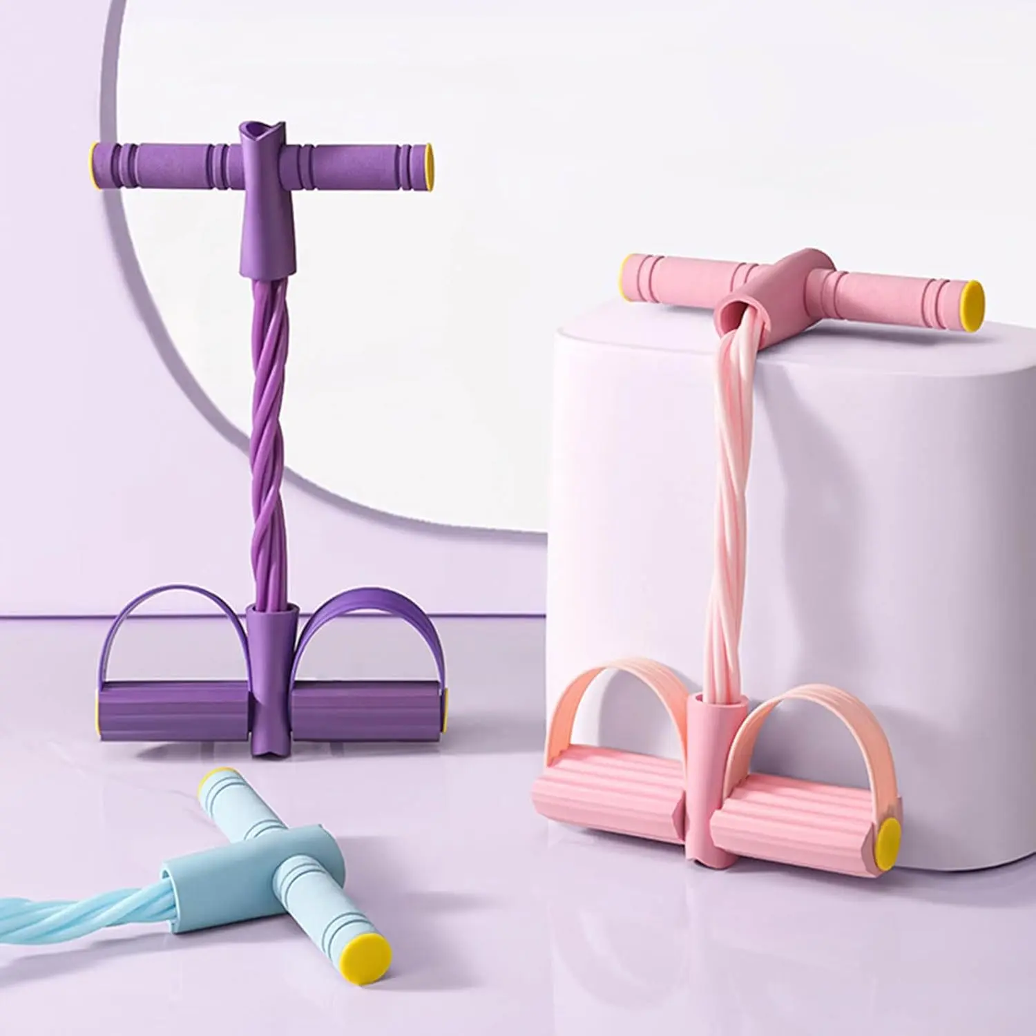 Resistance Bands with Pedals – Portable, Stretchy & Easy to Carry Resistance Bands with Pedals – Portable, Stretchy & Easy to Carry