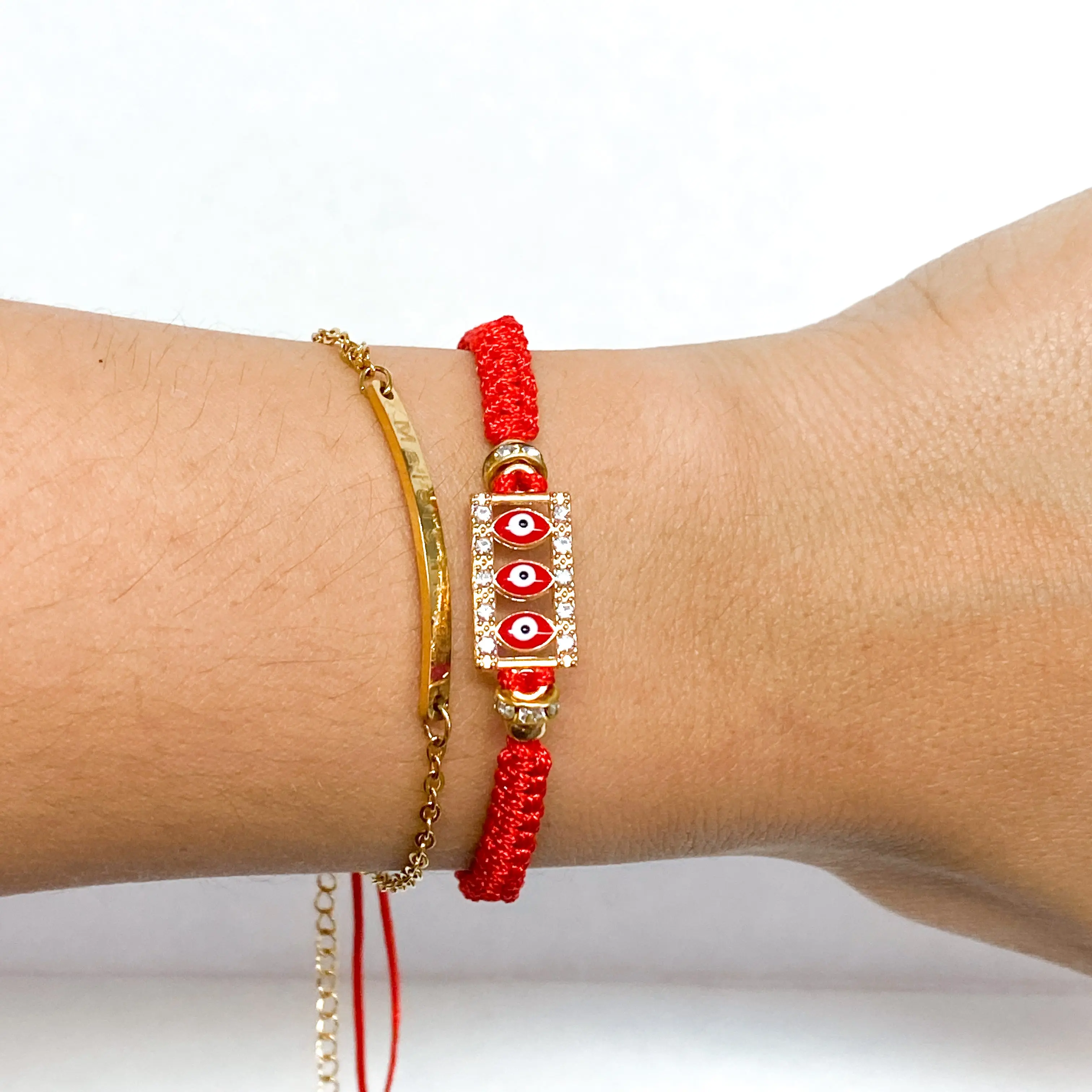 Red Evil Eye Braided Bracelet