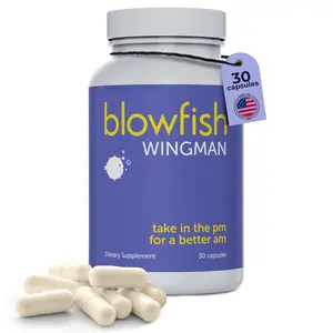 Blowfish Wingman Pre-Game Supplement with 1000mg DHM & L-Cysteine for Liver and Metabolism Support 30 Capsules Antioxidants Fitness Healthcare Vitamins Dietary Electrolytes