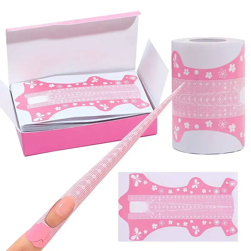 50/100pcs Professional Nail Forms Tips for Nail Extension Building Acrylic Nails Stickers Self-Adhesive UV Gel Paper Manicure