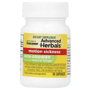 Dramamine Advanced Herbals™ Motion Sickness, Non-Drowsy, 18 Capsules (500 mg per Capsule)