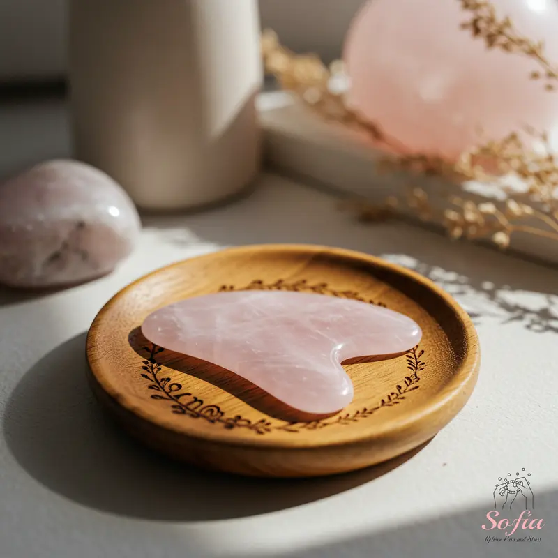 1-Piece Portable Mini Heart-Shaped Crystal Gua Sha Board - Manual Facial Slimming & Massage Tool, Desk/Shelf/Altar Decor, Xmas Gift for Beauty & Body Care Comfort