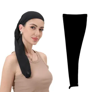 Adjustable Mesh Construction Wig Cap Sleeve Style, Hook-And-Loop Design, Long Tube Hat for Braids & Dreads, Comfortable Fit, Ideal for Daily Use