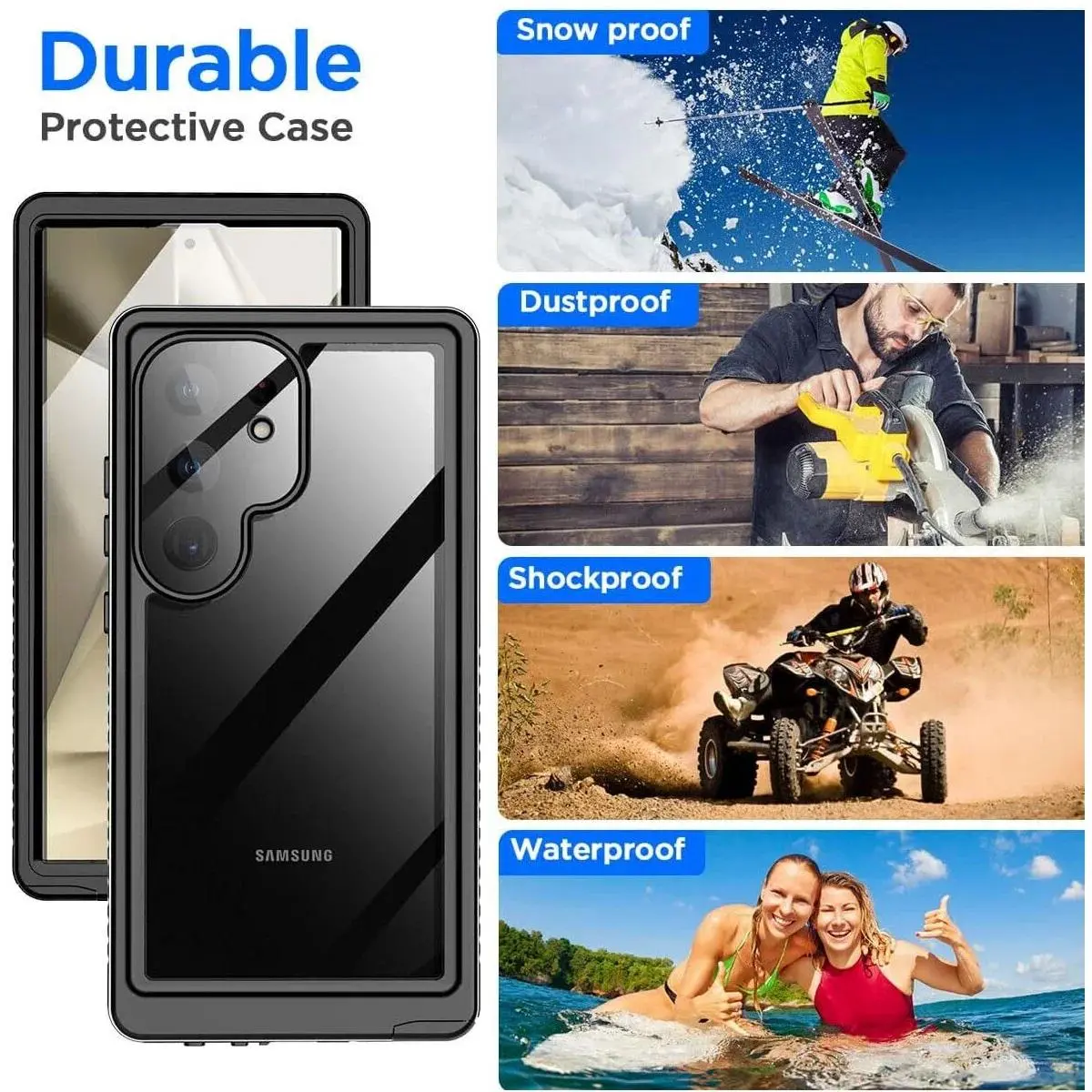 LUCY IP68 Shellbox Waterproof Case For Samsung Galaxy S26 S25 S24 S23 S22 Ultra FE A54 A14 5G Outdoor Sports Diving Protective Cover