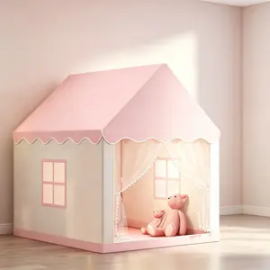 Princess Fairy Tale Castle Tent, Portable Game Tent, Foldable Design, Perfect Holiday Gift, Unisex, No Accessories or Lights