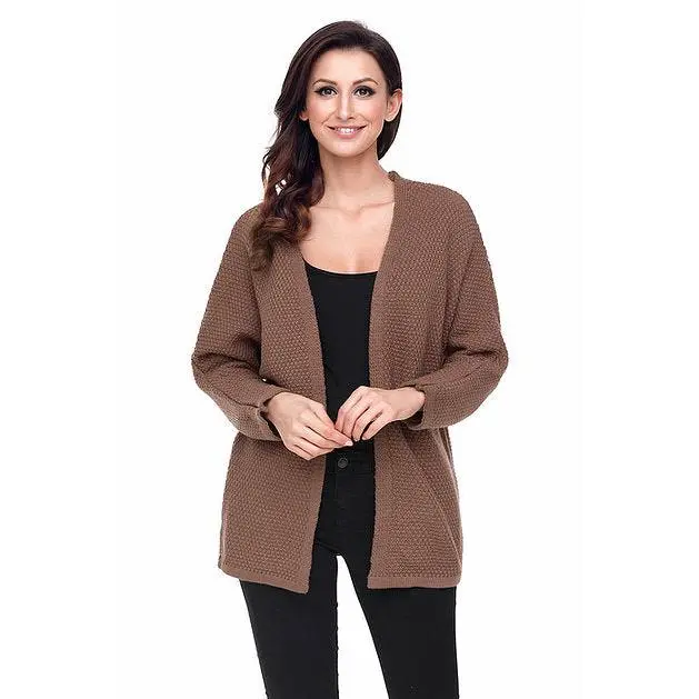 Khaki Windy Morning Waffle Cardigan