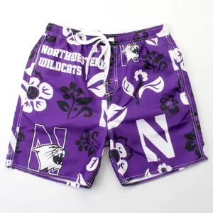 Northwestern Wildcats Men's Floral Swim Trunk