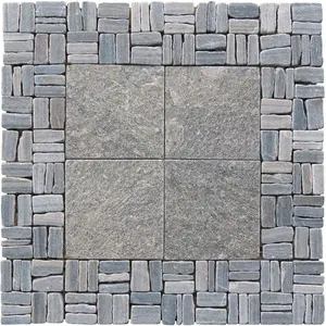 Intrend Tile  Quartzite Grand Central Alternate Pattern Mosaic - Green