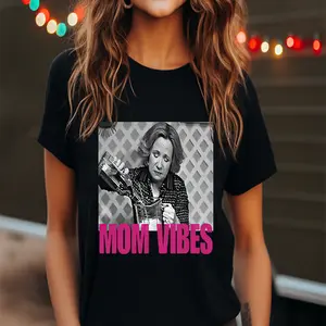 Mom Vibes Kitty Foreman Fabric Fit Womenswear Comfortable Everyday Graphic T-Shirt