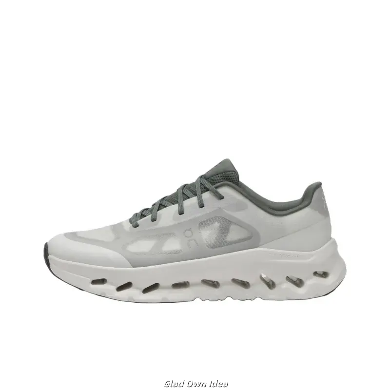 Brand New Sealed Original Box Unisex Athletic Trainers - Light Gray Semi-Transparent Mesh, Dark Gray Laces, Wave-Segmented Hollow Thick Cushion Sole, Black-White Strip, Non-Slip - for Walking, Gym