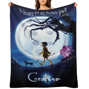 Coraline Soft Plush Blanket,Flannel Blanket Throw Blanket for Living Room Bedroom Bed Sofa Picnic kidsD910-313