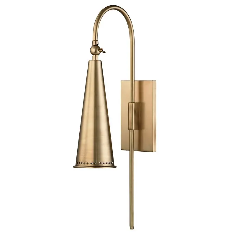 Alva Wall Sconce With Gooseneck Arm And Cast-Metal Backplate