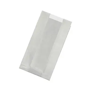 Packnwood 210SVISW2212G 8.7 x 4.7 in. Kraft Bag with Window Greaseproof, White - 1000 Piece