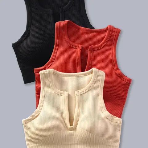 Women's Wireless Sports Bra Set, Comfortable Breathable Shockproof Yoga Bras, U Neck Fitness Running Tops, 3 Piece Pack Workout Vest, Fitness Clothes
