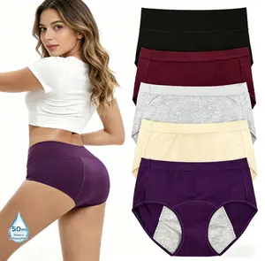 5-Pack Women’s Leak-Proof Period Underwear | Soft Breathable Menstrual Panties for Daily Use