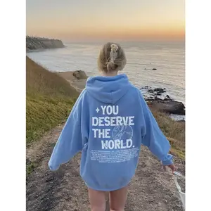 You deserve this world - hoodies - beautiful hoodies, fashionable T-shirts, hoodies and sweaters - cotton women's clothingRAIMENTRY