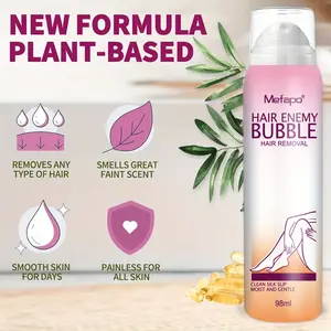 Gentle Cool Hair Removal Bubble Spray 3.32 Fl Oz | Fast Painless Hair Remover Foam for Body, Legs, Arms & Bikini Line
