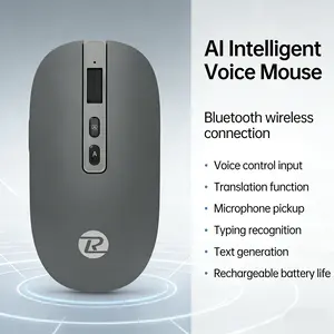 AI Voice Mouse Rechargeable Wireless Bluetooth Voice Typing Text Generation Multi-Language Translation PPT Writing Coding Image Generation for Office Workers Students Cross-Border Sellers
