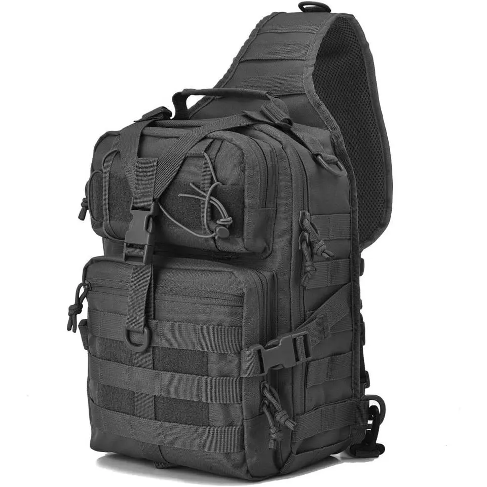 Tactical Adjustable Strap Sling Bag - Durable Waterproof Sports & Outdoor Gym Accessory, Durable Waterproof Bag Versatile Shoulder Bag fishing backpack gym bag