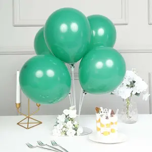 25 Pack Matte Pastel Hunter Emerald Green Helium/Air Latex Party Balloons 12"