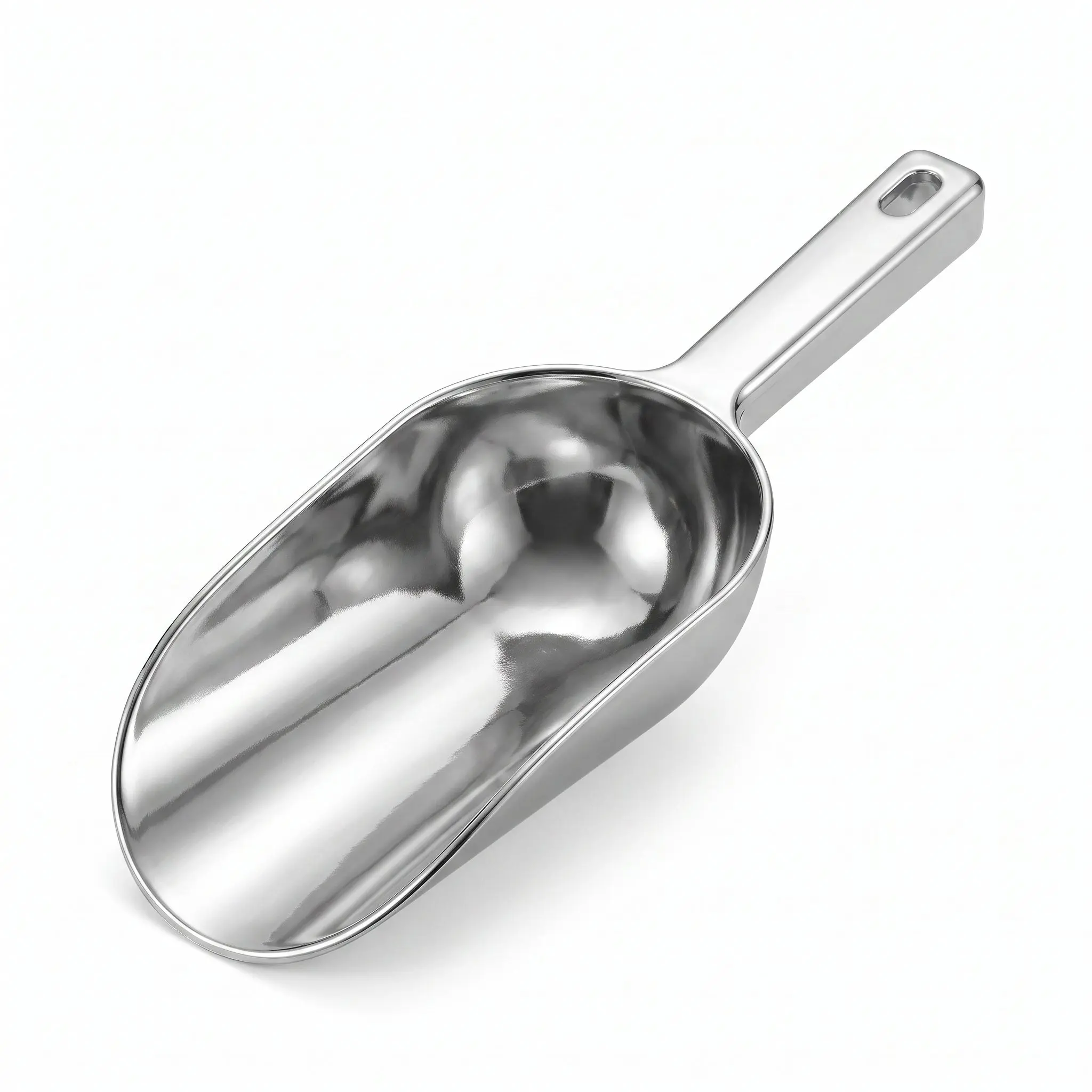 Silver Plastic Ice Scoop - 9-Inch