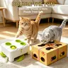 HAPPYCODE 3-in-1 Automatic Electric Cat Toy - ABS Plastic Cartoon Print Universal Fit, Smart Whack-a-Mole, Rotating Feather Wand, Auto Pause Cycles, Auto Motion, Spin+Whack Combo, 500 mAh Rechargeable Battery for Indoor Cats’ Boredom Relief