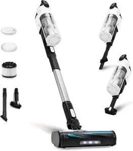 Cordless Vacuum Cleaner, Stick Vac with Tangle-Resistant Design, Up to 50 Minutes, Powerful Suction, Rechargeable, Lightweight, and Versatile for Carpet, Hard Floor, Pet Hair