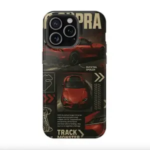 Toyota Supra MK5 Racing Sports Car Automotive Enthusiast Speed Fan Merch Art Trendy Tough Phone Case JDM Racing Aesthetic Premium Drop Armor for iPhone 17 16 Air 15 Plus 14 13 12 11 Pro