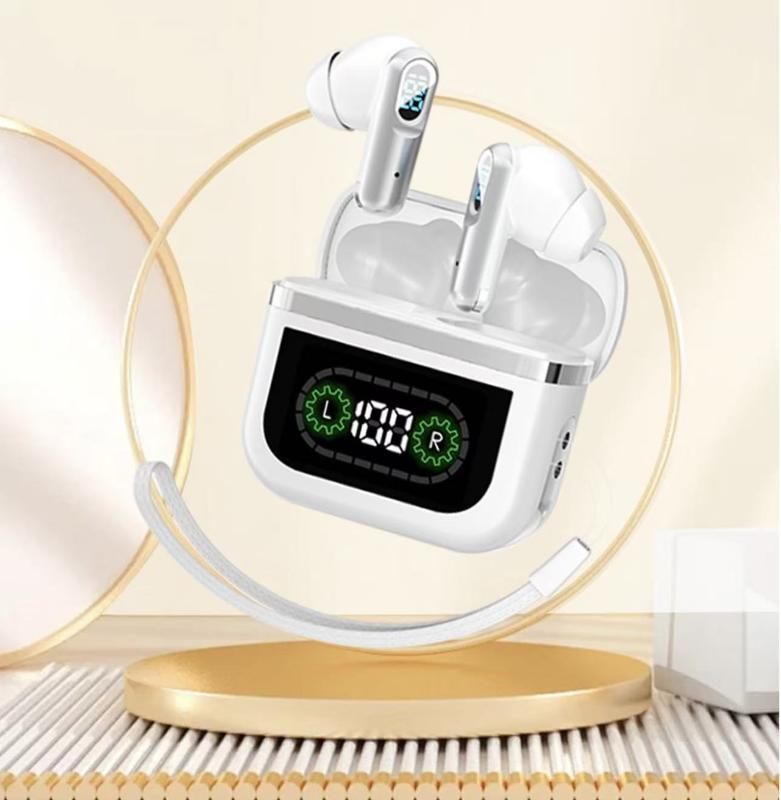 Namyvera Wireless Headphones In-ear Design Noise Cancelling True Wireless Earbuds with Digital Display Bluetooth 5.4 Gaming Headset for Running Exercising Lightweight Fitness Earphones