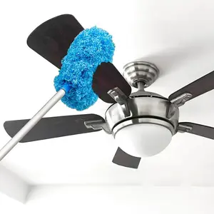 Ceiling Fan Cleaning Duster, 1 Count Reusable Microfiber Ceiling Fan Blade Cleaner with Extension Pole, Adjustable Duster for Cleaning Walls Bookshelf